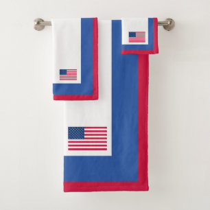 American Flag Patriotic Towel Set
