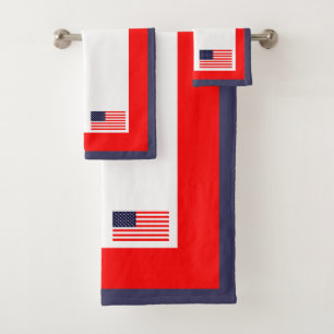 American Flag Patriotic Towel Set