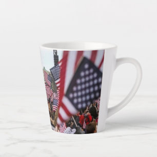 American Flag Patriotic USA Capitol Freedom  Latte Mug
