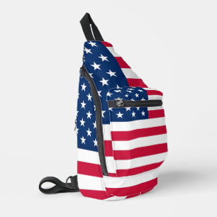 American Flag Patriotic USA Sling Bag