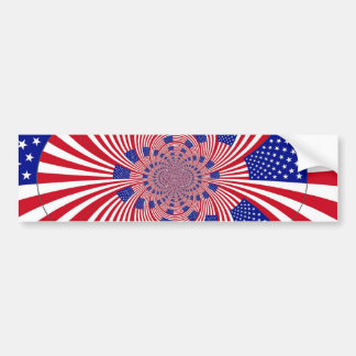 American Flag pattern Bumper Sticker