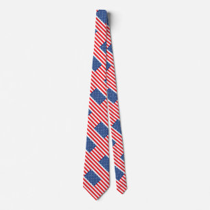 American Flag pattern Tie