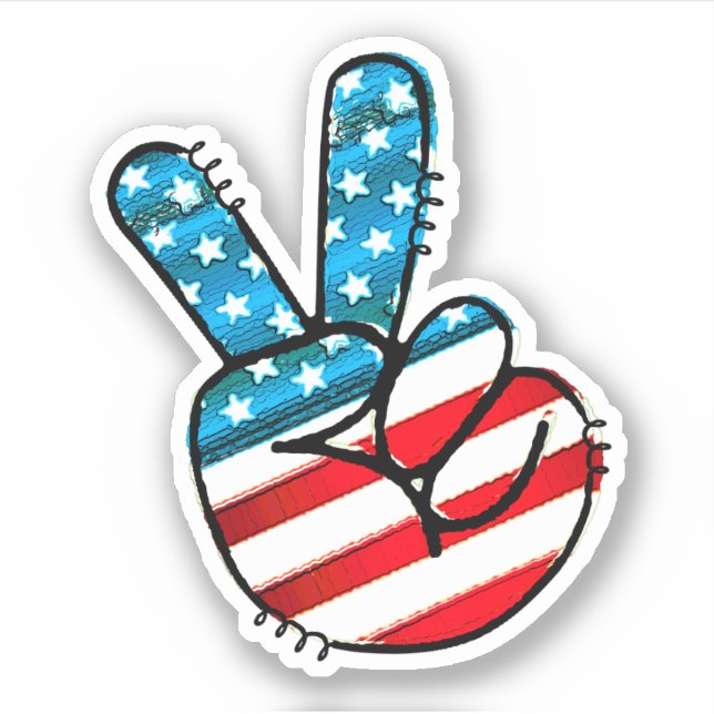 American Flag Peace Sign (Front)