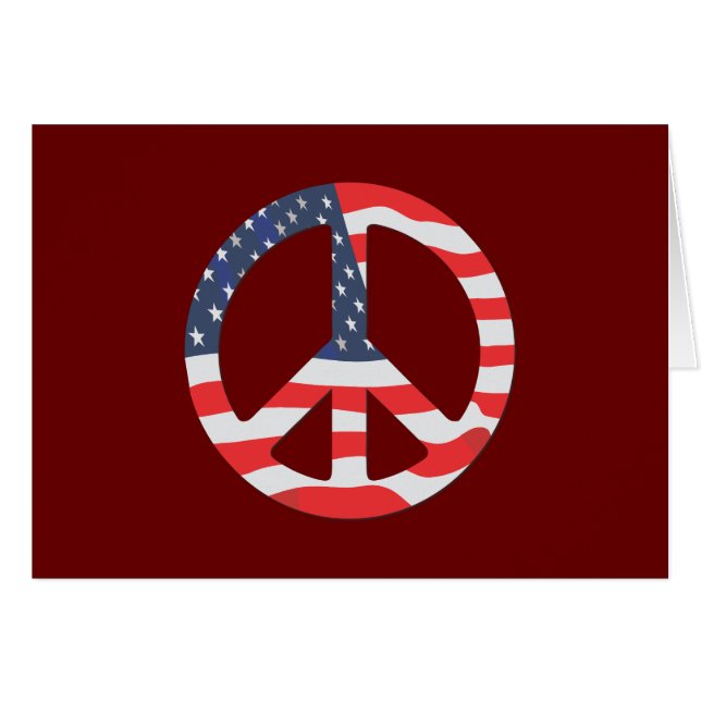 American Flag Peace Sign (Front Horizontal)
