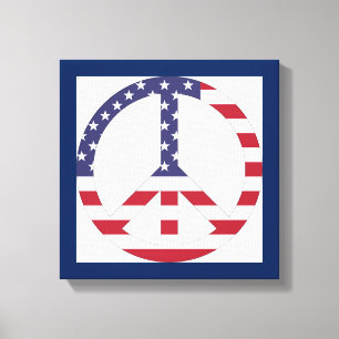 AMERICAN FLAG PEACE SIGN