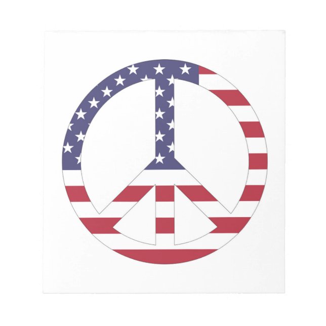 AMERICAN FLAG PEACE SIGN NOTEPAD (Front)