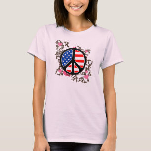 American Flag Peace Sign T-Shirt