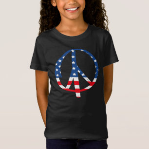 American Flag Peace Sign T-Shirt