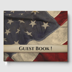American Flag Personalised Guest Book