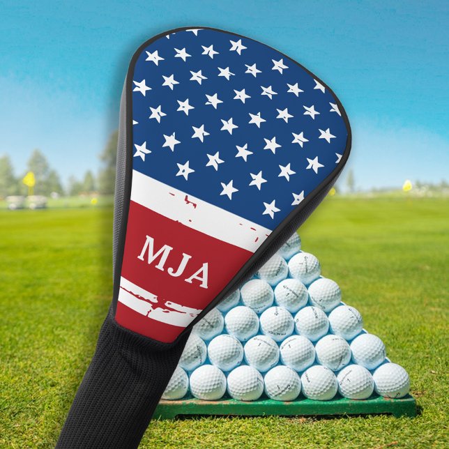 American Flag Personalised Patriotic Stars Stripes Golf Head Cover (Creator Uploaded)