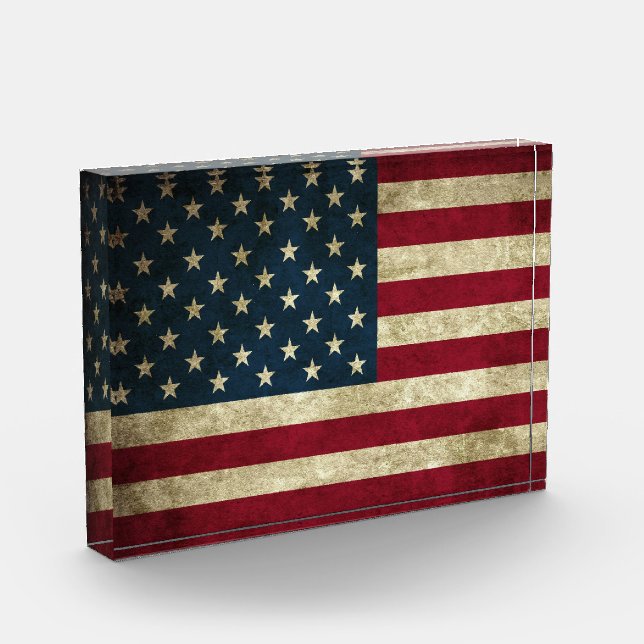 American Flag Photo Block (Left)