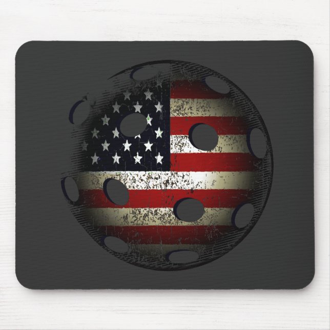American Flag Pickle Ball USA Mouse Mat (Front)