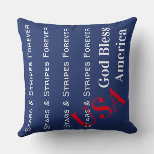 American Flag Pillow Stars & Stripes Forever