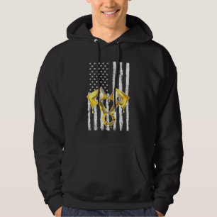 American Flag Piston Muscle Car 10 Hoodie