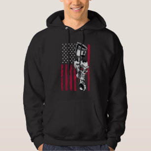 American Flag Piston Muscle Car 5 Hoodie
