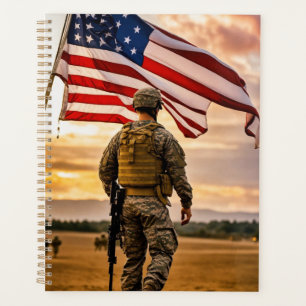 American flag planner