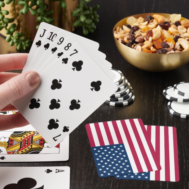 American flag playing cards (In Situ)