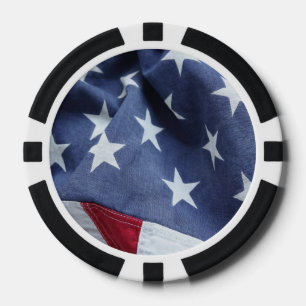 American flag poker chips