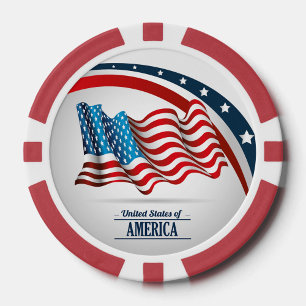 American Flag  Poker Chips