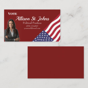 American Flag Political  Business Card