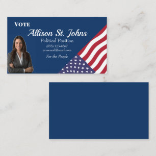 American Flag Political  Business Card