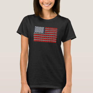 American Flag Polka Dot Patriotic USA Internationa T-Shirt