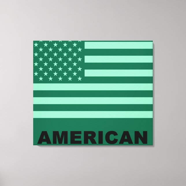 American Flag Pop Art 4 Canvas Print (Front)