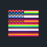 American Flag Pop Art 7 Canvas Print<br><div class="desc">American Flag Pop Art. Design is available on other products.</div>