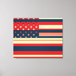 American Flag Pop Art Canvas Print
