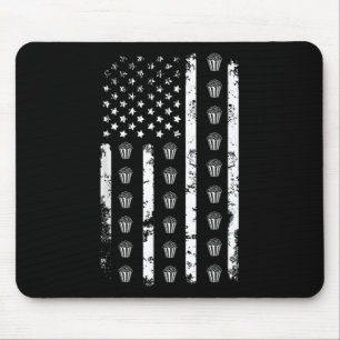 American Flag Popcorn Food Usa Patriotism Patriot Mouse Mat