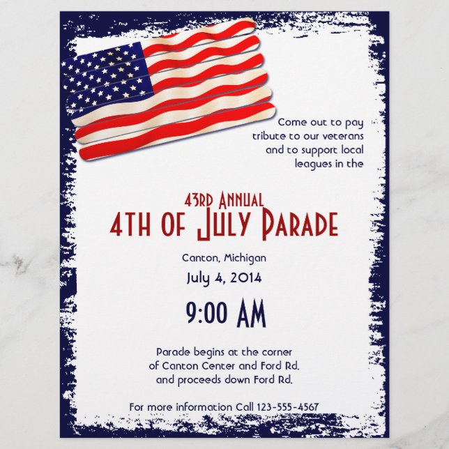 American Flag Popsicle Stick Folkart Flyer (Front)