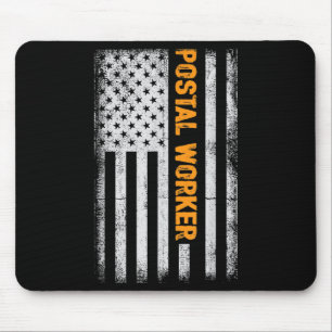 American Flag Postal Worker Funny Quote Graphic Wo Mouse Mat