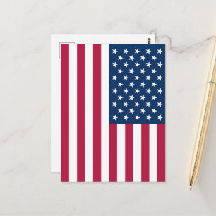 American flag postcard