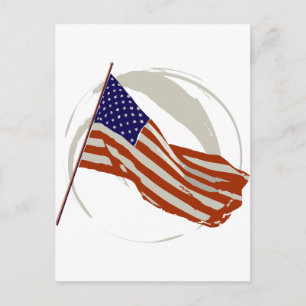 american flag postcard