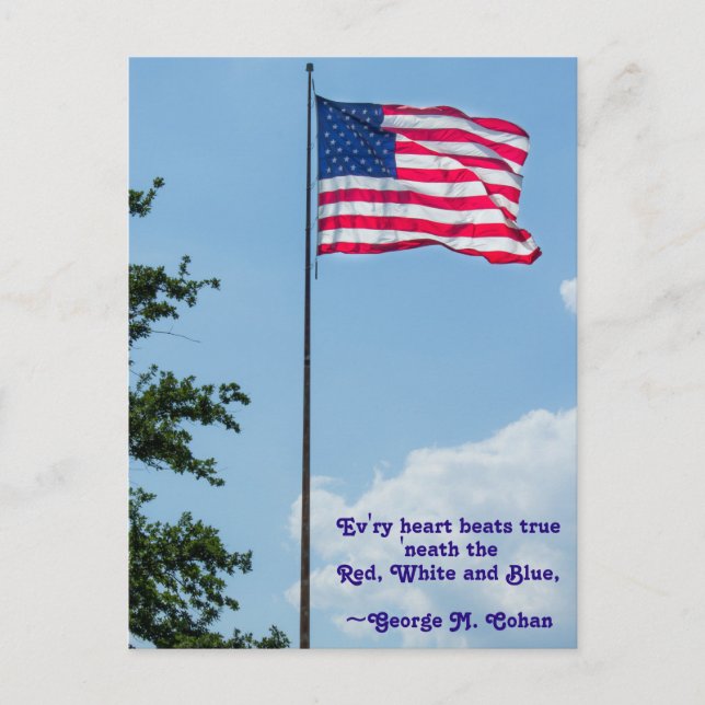 American Flag Postcard (Front)