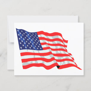 American flag postcard