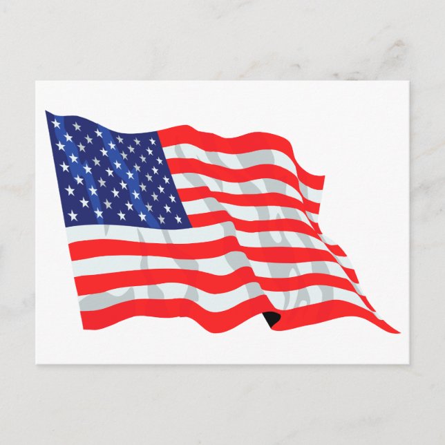 American flag  postcard (Front)