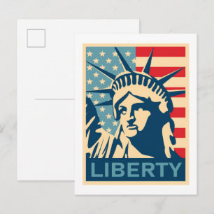 American Flag Postcard