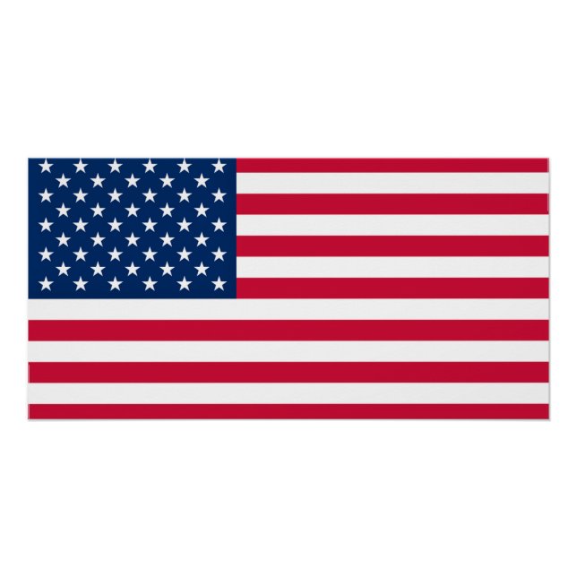 American Flag Poster USA - Patriotic (Front)