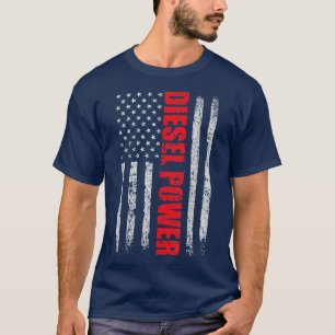 American Flag Power Rolling Coal Truck Brothers T-Shirt