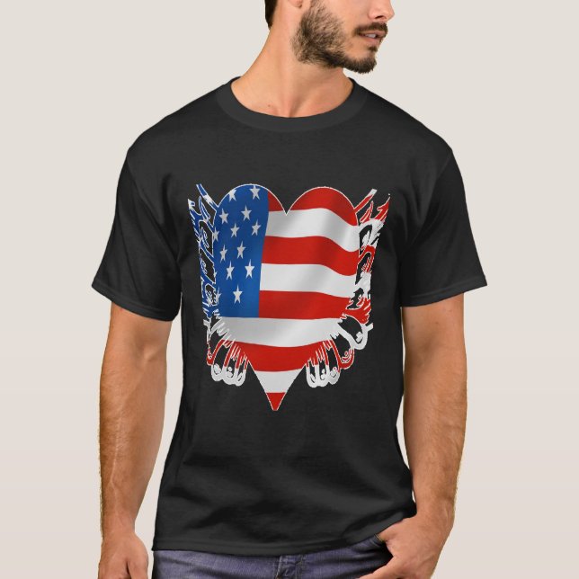 American Flag Printed Shirt (Front)