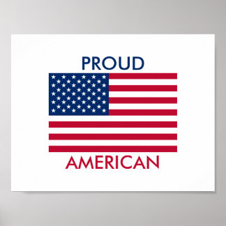 American Flag Proud American Poster