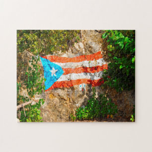 American Flag  Puerto Rico. Jigsaw Puzzle