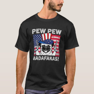 American Flag Pug 4th Of July For Men Women T-Shirt