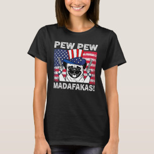 American Flag Pug 4th Of July For Men Women T-Shirt