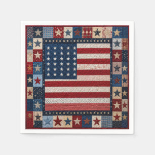 American Flag Quilt Pattern Napkin