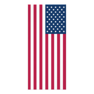 American flag rack card