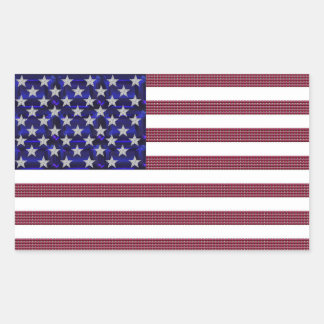 American Flag Rectangular Sticker