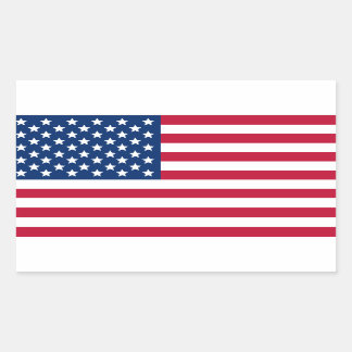 American Flag Rectangular Sticker