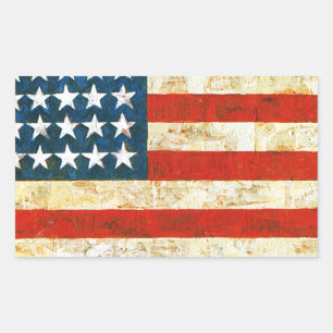 American Flag Rectangular Sticker